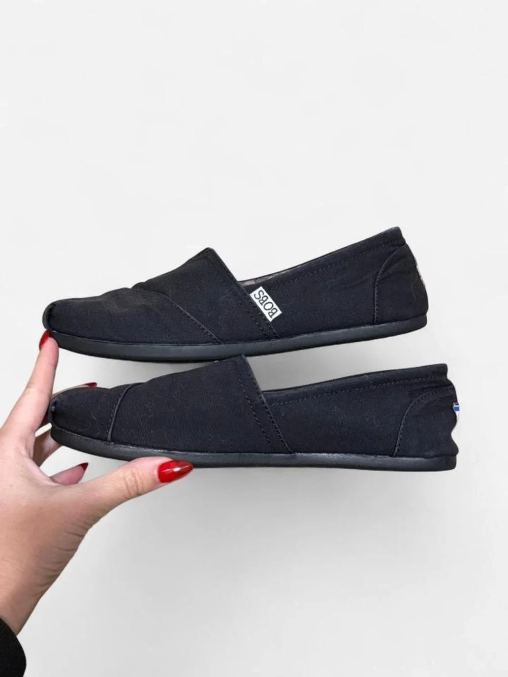 BOBS | Black Slip-on Shoes | Memory Foam Sole | Size 6.5